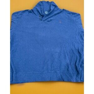 BIG & TALL Polo Ralph Lauren 2-Button Shawl Collar Navy Blue Shirt Mens 3XLT GUC